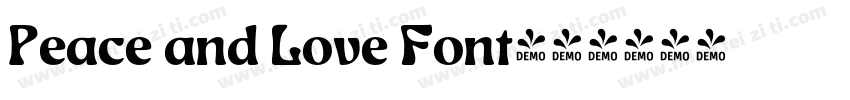 Peace and Love Font字体转换